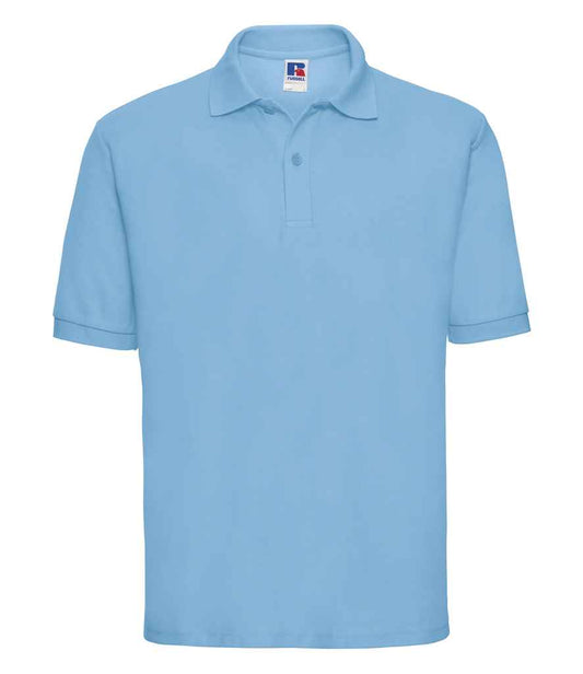 Russell 539M Sky Blue Front -  Ready to be Embroidered and Printed by Custard Workwear - Cheap Personalised and Customised Workwear in Nottinghamshire, Derbyshire and Leicestershire