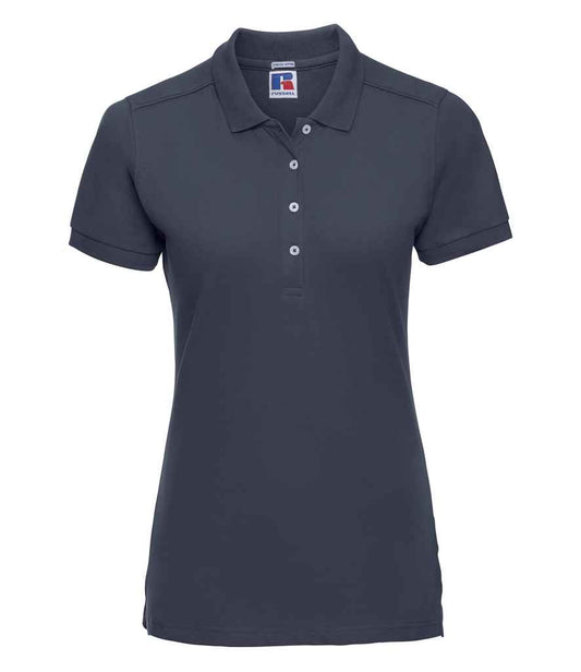 Russell 566F French Navy Front -  Ready to be Embroidered and Printed by Custard Workwear - Cheap Personalised and Customised Workwear in Nottinghamshire, Derbyshire and Leicestershire