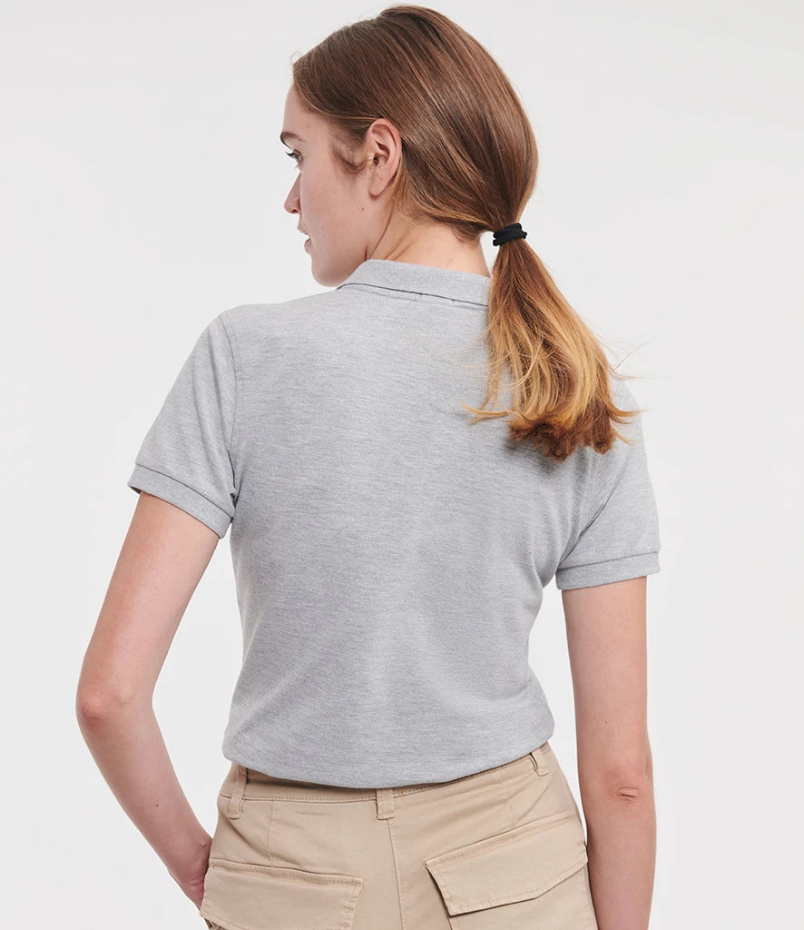 566F - Ladies Stretch Piqué Polo Shirt | Light Oxford