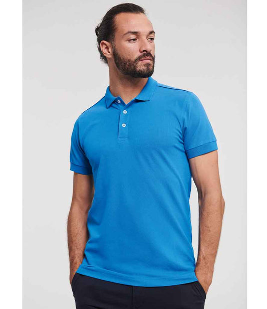 Russell 566M Azure Model -  Ready to be Embroidered and Printed by Custard Workwear - Cheap Personalised and Customised Workwear in Nottinghamshire, Derbyshire and Leicestershire