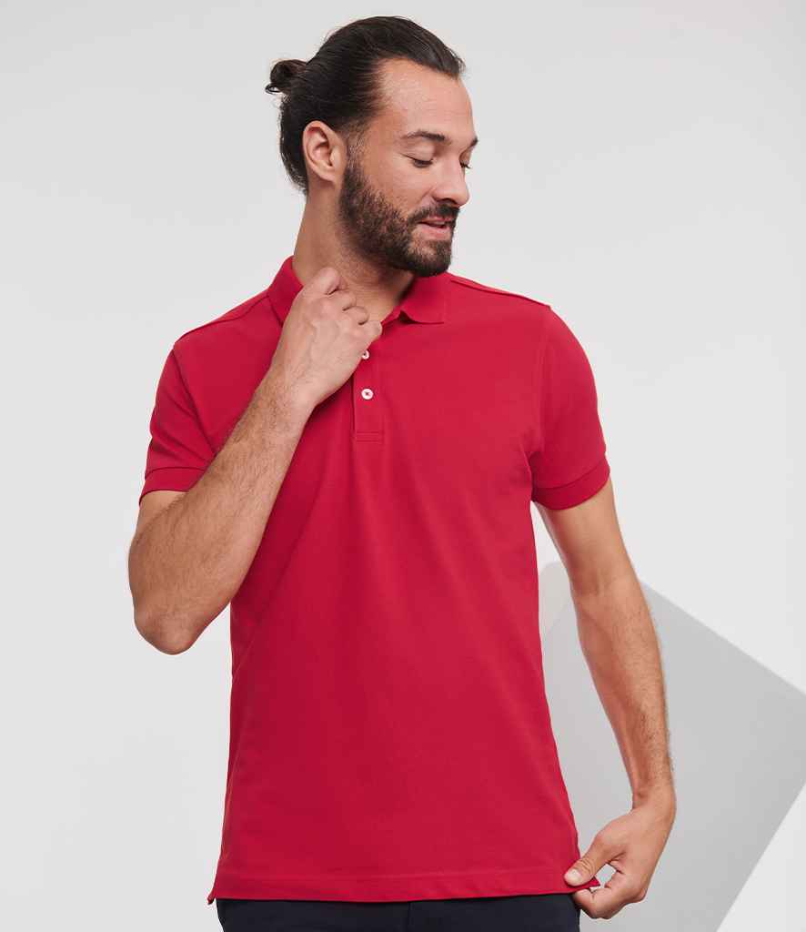 Russell 566M Classic Red Model -  Ready to be Embroidered and Printed by Custard Workwear - Cheap Personalised and Customised Workwear in Nottinghamshire, Derbyshire and Leicestershire