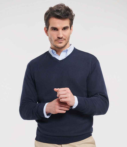 Russell 710M French Navy Model -  Ready to be Embroidered by Custard Workwear - Cheap Personalised and Customised Workwear in Nottinghamshire, Derbyshire and Leicestershire