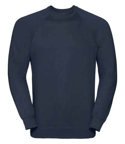 Russell 762M French Navy Front -  Ready to be Embroidered and Printed by Custard Workwear - Cheap Personalised and Customised Workwear in Nottinghamshire, Derbyshire and Leicestershire