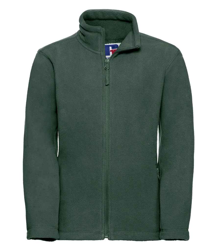 Russell 870B Bottle Green Front -  Ready to be Embroidered by Custard Workwear - Cheap Personalised and Customised Workwear in Nottinghamshire, Derbyshire and Leicestershire