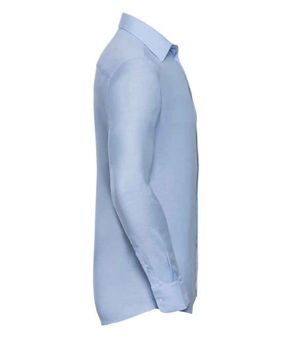 Russell 922M Oxford Blue Right -  Ready to be Embroidered and Printed by Custard Workwear - Cheap Personalised and Customised Workwear in Nottinghamshire, Derbyshire and Leicestershire
