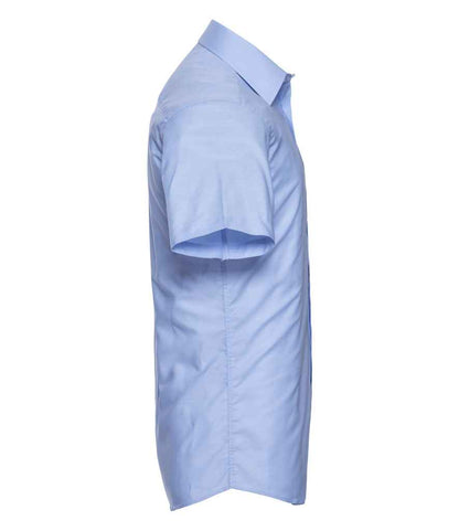 Russell 923M Oxford Blue Right -  Ready to be Embroidered and Printed by Custard Workwear - Cheap Personalised and Customised Workwear in Nottinghamshire, Derbyshire and Leicestershire