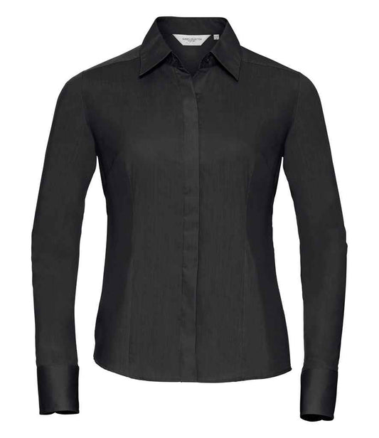 Russell 924F Black Front -  Ready to be Printed by Custard Workwear - Cheap Personalised and Customised Workwear in Nottinghamshire, Derbyshire and Leicestershire