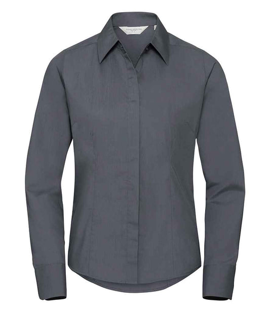 Russell 924F Convoy Grey Front -  Ready to be Printed by Custard Workwear - Cheap Personalised and Customised Workwear in Nottinghamshire, Derbyshire and Leicestershire