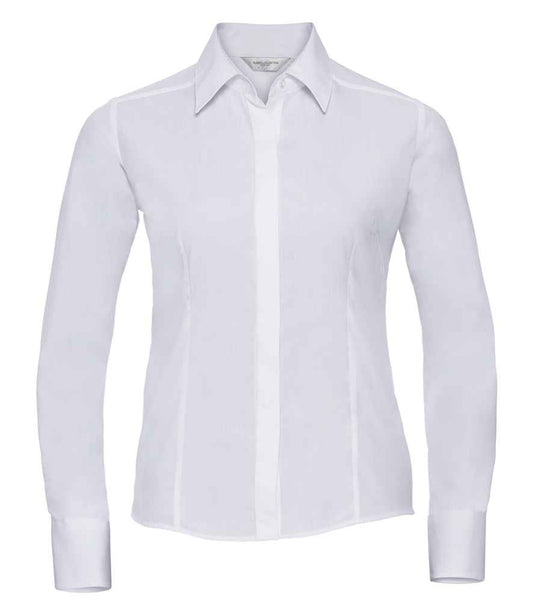 Russell 924F White Front -  Ready to be Printed by Custard Workwear - Cheap Personalised and Customised Workwear in Nottinghamshire, Derbyshire and Leicestershire