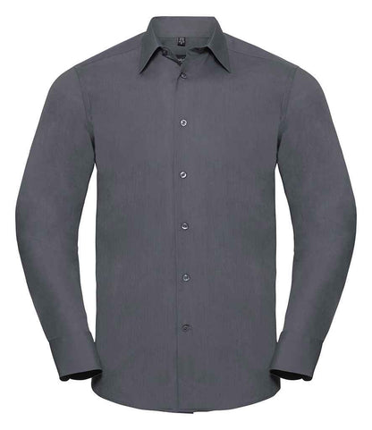 Russell 924M Convoy Grey Front -  Ready to be Printed by Custard Workwear - Cheap Personalised and Customised Workwear in Nottinghamshire, Derbyshire and Leicestershire