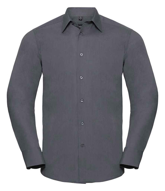 Russell 924M Convoy Grey Front -  Ready to be Printed by Custard Workwear - Cheap Personalised and Customised Workwear in Nottinghamshire, Derbyshire and Leicestershire