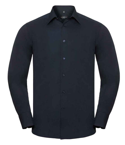 Russell 924M French Navy Front -  Ready to be Printed by Custard Workwear - Cheap Personalised and Customised Workwear in Nottinghamshire, Derbyshire and Leicestershire