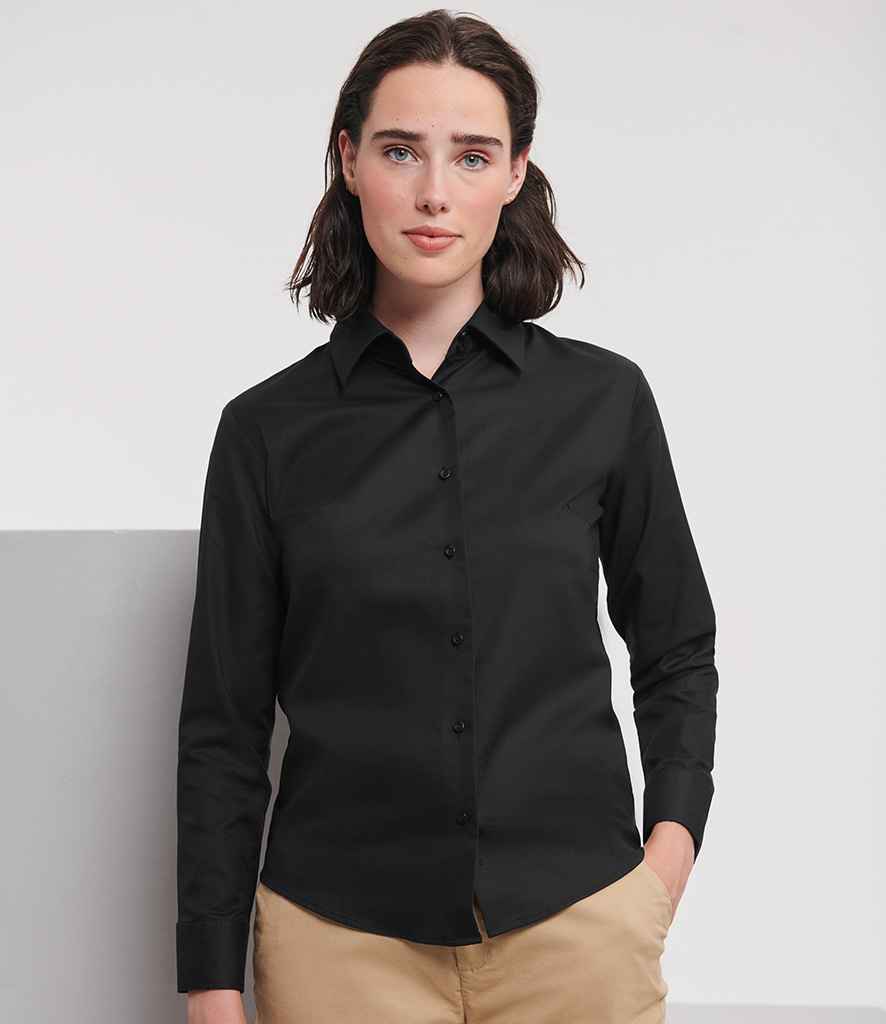 Russell 932F Black Model -  Ready to be Embroidered and Printed by Custard Workwear - Cheap Personalised and Customised Workwear in Nottinghamshire, Derbyshire and Leicestershire