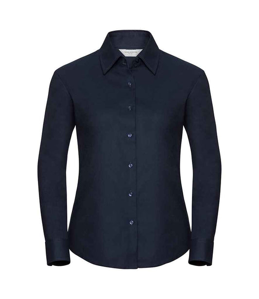 Russell 932F Bright Navy Front -  Ready to be Embroidered and Printed by Custard Workwear - Cheap Personalised and Customised Workwear in Nottinghamshire, Derbyshire and Leicestershire