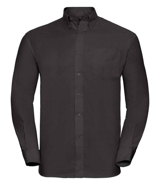 Russell 932M Black Front -  Ready to be Embroidered and Printed by Custard Workwear - Cheap Personalised and Customised Workwear in Nottinghamshire, Derbyshire and Leicestershire
