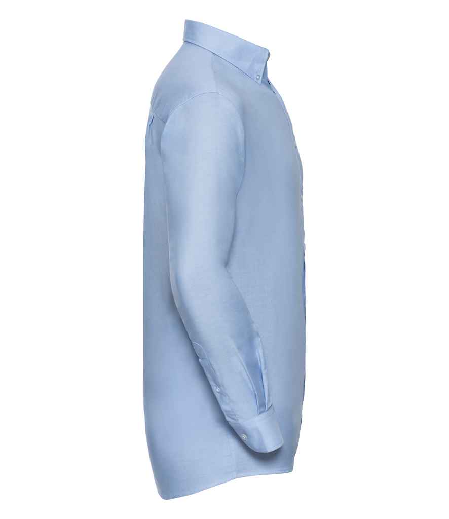 Russell 932M Oxford Blue Right -  Ready to be Embroidered and Printed by Custard Workwear - Cheap Personalised and Customised Workwear in Nottinghamshire, Derbyshire and Leicestershire