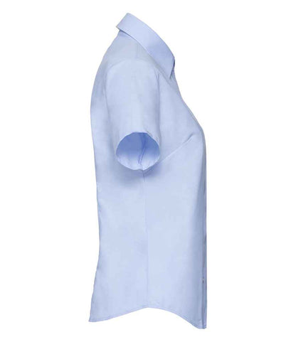 Russell 933F Oxford Blue Right -  Ready to be Embroidered and Printed by Custard Workwear - Cheap Personalised and Customised Workwear in Nottinghamshire, Derbyshire and Leicestershire