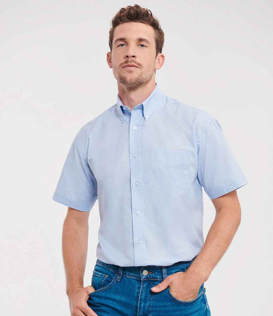 Russell 933M Oxford Blue Model -  Ready to be Embroidered and Printed by Custard Workwear - Cheap Personalised and Customised Workwear in Nottinghamshire, Derbyshire and Leicestershire