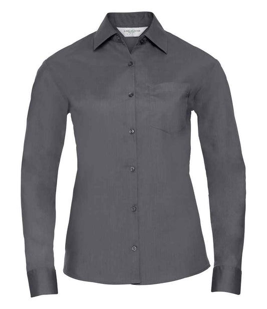 Russell 934F Convoy Grey Front -  Ready to be Printed by Custard Workwear - Cheap Personalised and Customised Workwear in Nottinghamshire, Derbyshire and Leicestershire