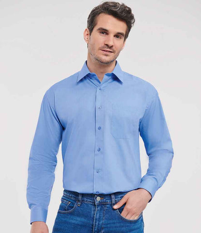 Russell 934M Corporate Blue Model -  Ready to be Printed by Custard Workwear - Cheap Personalised and Customised Workwear in Nottinghamshire, Derbyshire and Leicestershire
