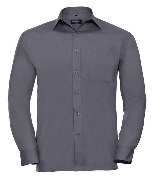Russell 934M Convoy Grey Front -  Ready to be Printed by Custard Workwear - Cheap Personalised and Customised Workwear in Nottinghamshire, Derbyshire and Leicestershire