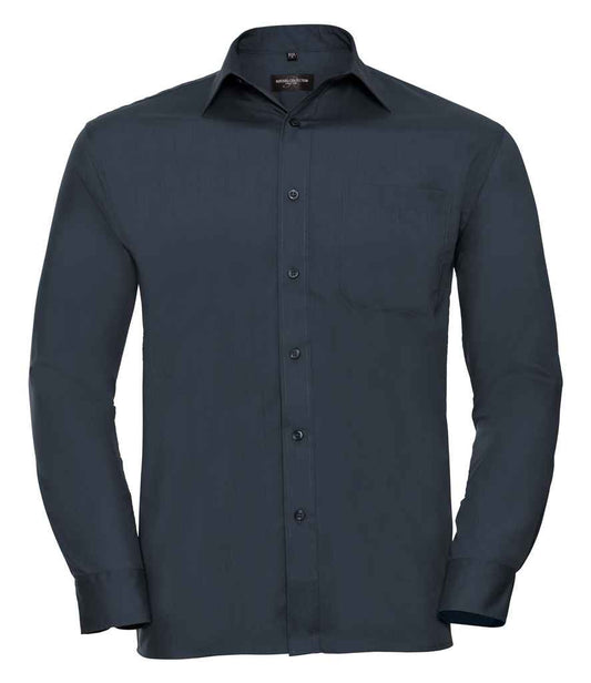 Russell 934M French Navy Front -  Ready to be Printed by Custard Workwear - Cheap Personalised and Customised Workwear in Nottinghamshire, Derbyshire and Leicestershire