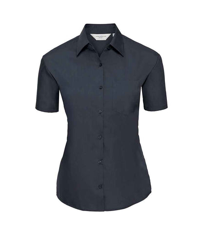 Russell 935F French Navy Front -  Ready to be Printed by Custard Workwear - Cheap Personalised and Customised Workwear in Nottinghamshire, Derbyshire and Leicestershire