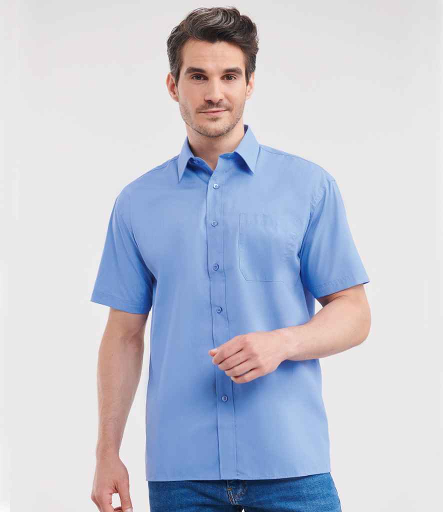 Russell 935M Corporate Blue Model -  Ready to be Printed by Custard Workwear - Cheap Personalised and Customised Workwear in Nottinghamshire, Derbyshire and Leicestershire