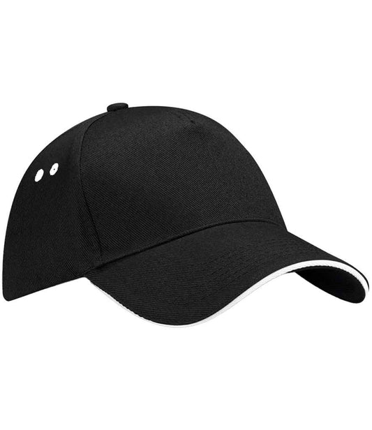 Beechfield BB15C Black/White Front -  Ready to be Printed by Custard Workwear - Cheap Personalised and Customised Workwear in Nottinghamshire, Derbyshire and Leicestershire