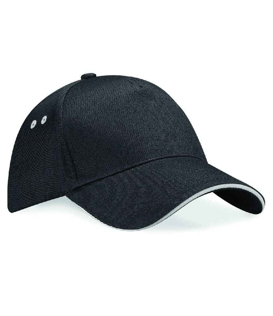Beechfield BB15C Black/Light Grey Front -  Ready to be Printed by Custard Workwear - Cheap Personalised and Customised Workwear in Nottinghamshire, Derbyshire and Leicestershire