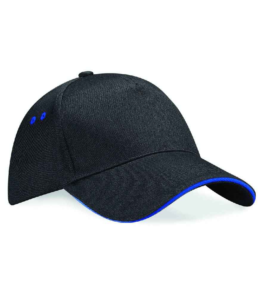Beechfield BB15C Black/Bright Royal Front -  Ready to be Printed by Custard Workwear - Cheap Personalised and Customised Workwear in Nottinghamshire, Derbyshire and Leicestershire