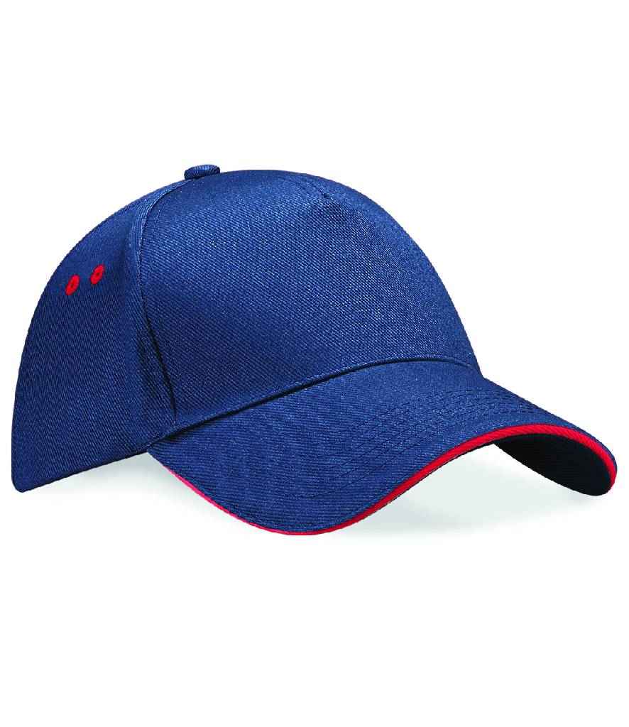 Beechfield BB15C French Navy/Classic Red Front -  Ready to be Printed by Custard Workwear - Cheap Personalised and Customised Workwear in Nottinghamshire, Derbyshire and Leicestershire