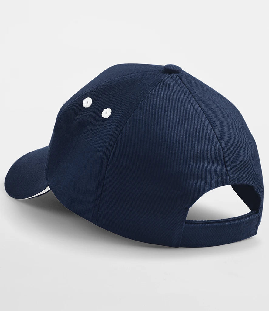 BB15C - Ultimate 5 Panel Cap with Sandwich Peak | French Navy/White