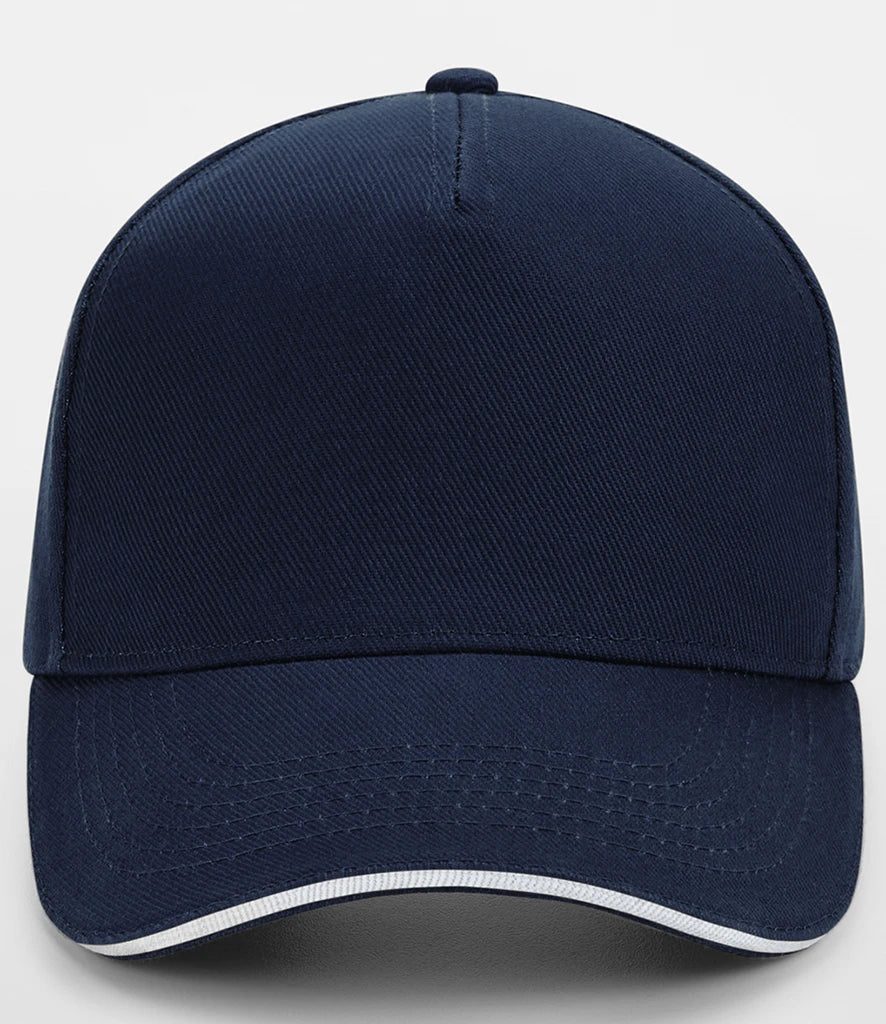 BB15C - Ultimate 5 Panel Cap with Sandwich Peak | French Navy/White