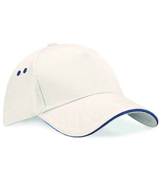 Beechfield BB15C Putty/Navy Front -  Ready to be Printed by Custard Workwear - Cheap Personalised and Customised Workwear in Nottinghamshire, Derbyshire and Leicestershire