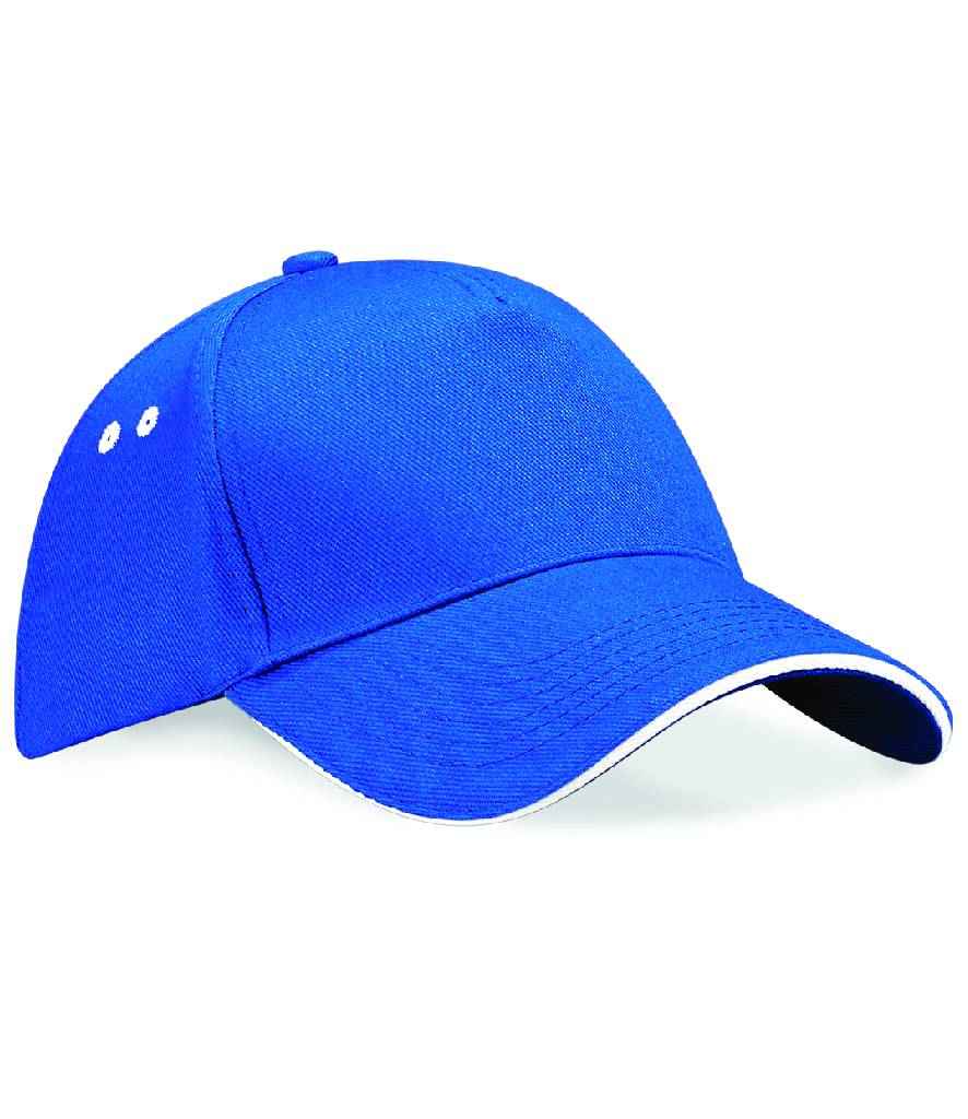 Beechfield BB15C Bright Royal/White Front -  Ready to be Printed by Custard Workwear - Cheap Personalised and Customised Workwear in Nottinghamshire, Derbyshire and Leicestershire