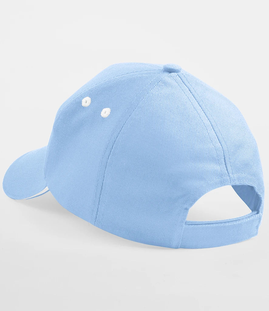 BB15C - Ultimate 5 Panel Cap with Sandwich Peak | Sky Blue/White