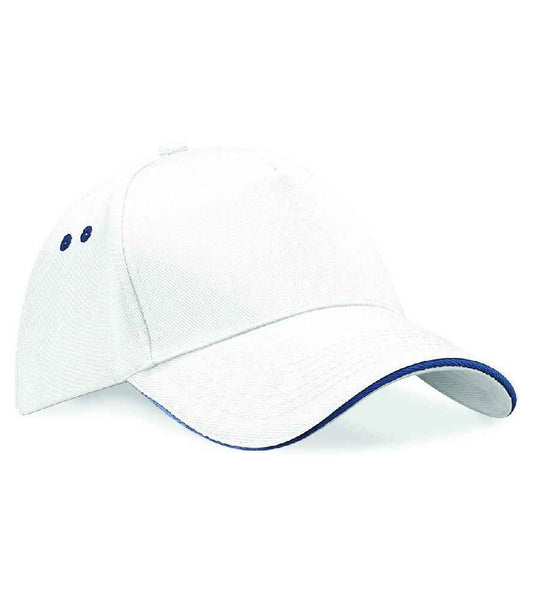 Beechfield BB15C White/French Navy Front -  Ready to be Printed by Custard Workwear - Cheap Personalised and Customised Workwear in Nottinghamshire, Derbyshire and Leicestershire