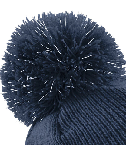 BB406B - Kids Reflective Bobble Beanie | French Navy