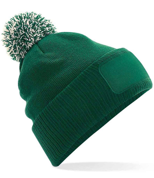 Beechfield BB443 Bottle Green/Off White Front -  Ready to be Printed by Custard Workwear - Cheap Personalised and Customised Workwear in Nottinghamshire, Derbyshire and Leicestershire