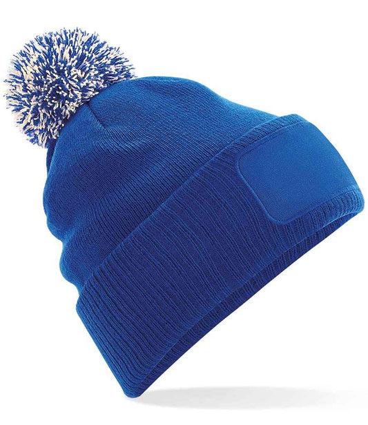 Beechfield BB443 Bright Royal/Off White Front -  Ready to be Printed by Custard Workwear - Cheap Personalised and Customised Workwear in Nottinghamshire, Derbyshire and Leicestershire