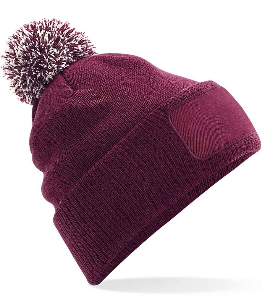 Beechfield BB443 Burgundy/Off White Model -  Ready to be Printed by Custard Workwear - Cheap Personalised and Customised Workwear in Nottinghamshire, Derbyshire and Leicestershire