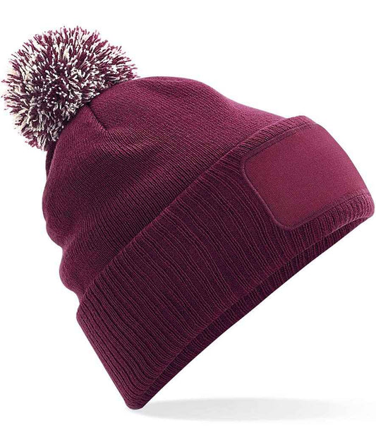 Beechfield BB443 Burgundy/Off White Model -  Ready to be Printed by Custard Workwear - Cheap Personalised and Customised Workwear in Nottinghamshire, Derbyshire and Leicestershire