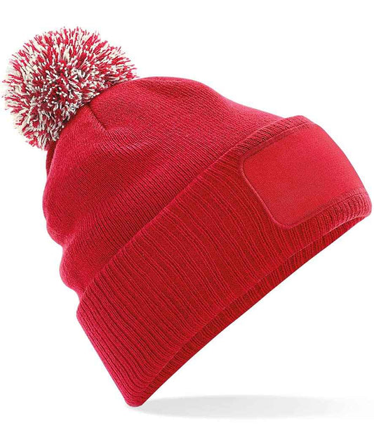 Beechfield BB443 Classic Red/Off White Front -  Ready to be Printed by Custard Workwear - Cheap Personalised and Customised Workwear in Nottinghamshire, Derbyshire and Leicestershire