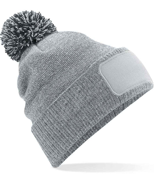 Beechfield BB443 Heather Grey/Black Front -  Ready to be Printed by Custard Workwear - Cheap Personalised and Customised Workwear in Nottinghamshire, Derbyshire and Leicestershire