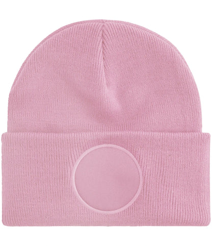 BB446 - Circular Patch Beanie | Dusky Pink