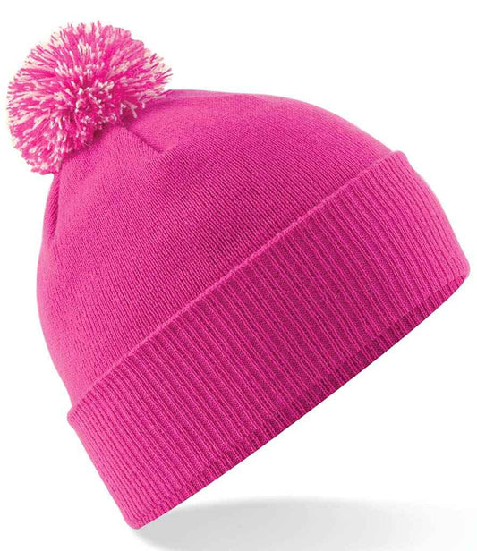 Beechfield BB450B Fuchsia/Off White Front -  Ready to be Embroidered by Custard Workwear - Cheap Personalised and Customised Workwear in Nottinghamshire, Derbyshire and Leicestershire