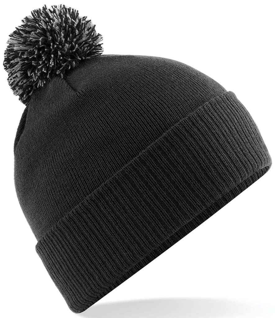Beechfield BB450 Black/Graphite Grey Front -  Ready to be Embroidered by Custard Workwear - Cheap Personalised and Customised Workwear in Nottinghamshire, Derbyshire and Leicestershire