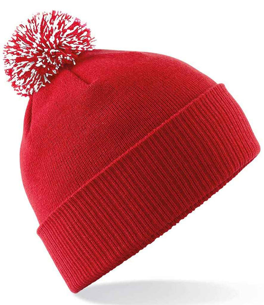 Beechfield BB450 Classic Red/White Front -  Ready to be Embroidered by Custard Workwear - Cheap Personalised and Customised Workwear in Nottinghamshire, Derbyshire and Leicestershire
