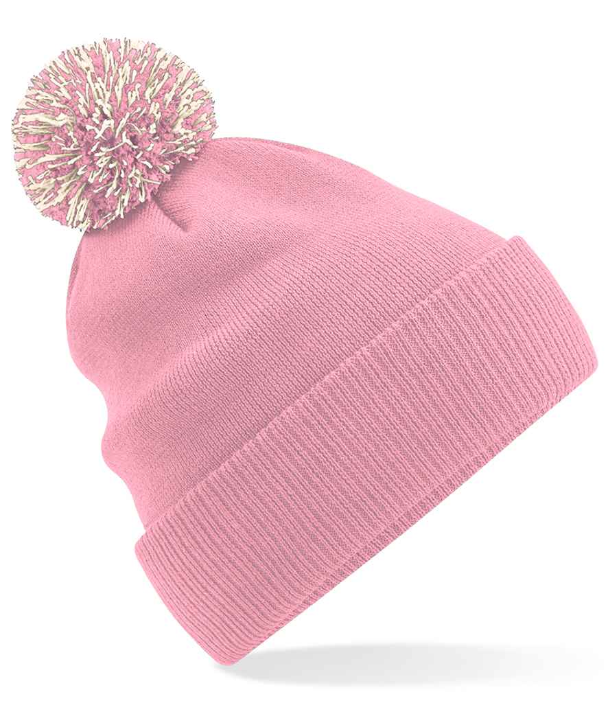 Beechfield BB450 Dusky Pink/Off White Front -  Ready to be Embroidered by Custard Workwear - Cheap Personalised and Customised Workwear in Nottinghamshire, Derbyshire and Leicestershire